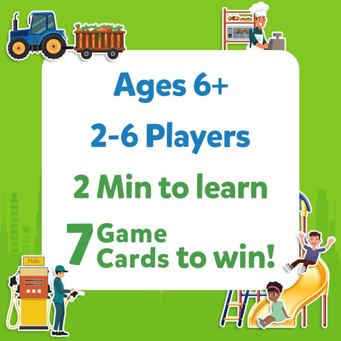 "Skillmatics Card Game - Guess in 10 All Around The Town, Perfect for Kids and Families, Travel Friendly"
