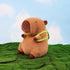 Capybara Stuffed Animals - Soft Kawaii Rodents Plush with Turtle Backpack, 23cm/9.05inch - Best Birthday Gift for Kids