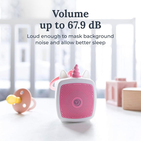 6 Yogasleep Pocket Baby Soother Unicorn, White Noise Machine, Soothing Sounds & Timer for Better Sleep, Includes Brown