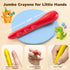 12 4-8 1-3, JUPITEARTH Colors Crayons for Kids Ages with Coloring Book & Bonus Stickers, Non-Toxic & Washable Triangle