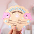 Penitue 7.2x5.91x0.12in/18.3x15x0.3cm Baby Announcement Sign, Cute Hello World Wooden Newborn Welcome Name Sign