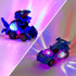 Transforming Dinosaur LED Car Toy, 2 in 1 Automatic Dino Transformer, Kids Ages 3-12, Blue, with Lamps