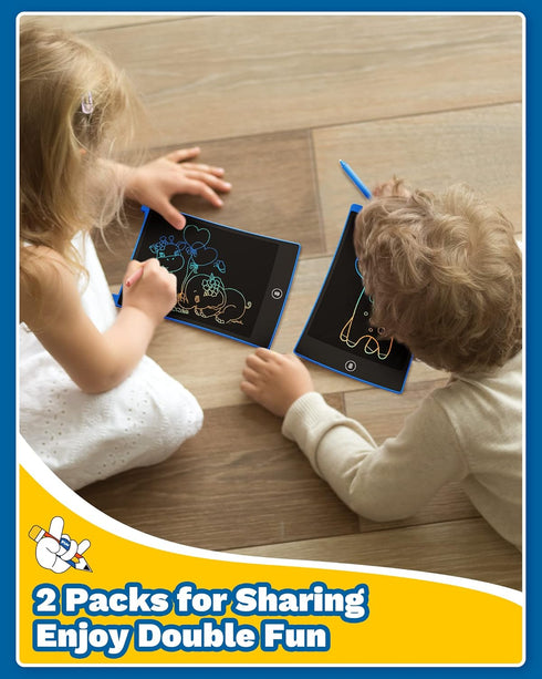 TEKFUN 2 Pack LCD Writing Tablet with Stylus, 8.5in Erasable Doodle Board for Kids Educational Toys