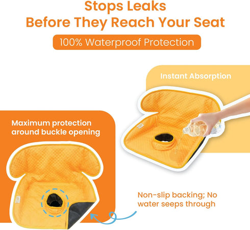 2-Pack, Piddle Pad Potty Training Car Seat Protector, Toddler Car Seat Cover & Stroller Protector, Machine Washable