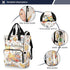 YANENDIE Backpack, Backpack Backpack Cute Cartoon Chickens Diaper Bag Unisex Travel Baby Diaper Bags with Stroller
