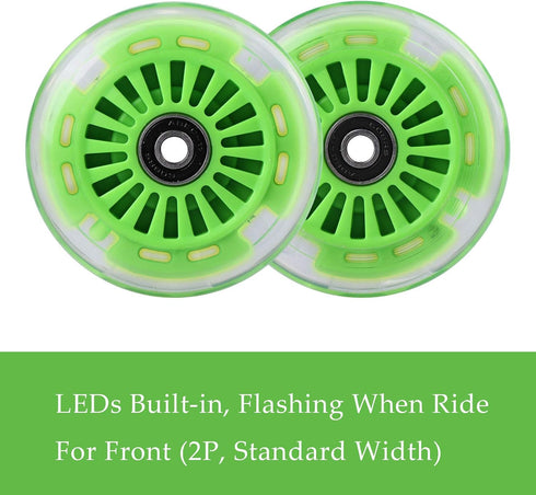 Wiggle Car Polyurethane Replacement Wheels Set for Ride-on Toys - Light Green