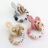 Personalized Baby Teether with Name - Custom Mouse Silicone Teether & Natural Wooden Ring for Boys & Girls - Handmade
