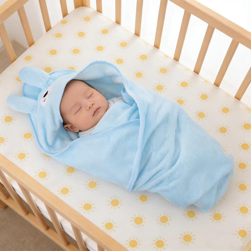 HONITANO 4pcs 31x31 Inch Hooded Baby Bath Towels - Soft Coral Fleece Animal Design Newborn Towels Essentials - Ultra