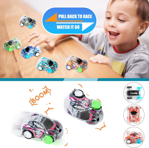 36pcs Easter Pull Back Cars with Easter Eggs, Mini Race Cars for Kids Easter Basket Stuffers and Party Favors