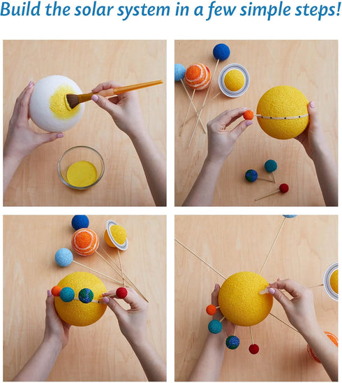 FloraCraft CraftFoM 18 Piece Solar System Kit - White