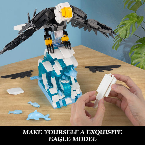 Set, 2 1 14+ (1018 Vziimo Ideas Eagle Animals Building MOC Eagle Creative Bird Model, Creator in Animal Lover Owl Birds