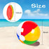 Coopay 60 Pack Inflatable Beach Balls, Classic Rainbow Swimming Pool Ball for Summer Water Games