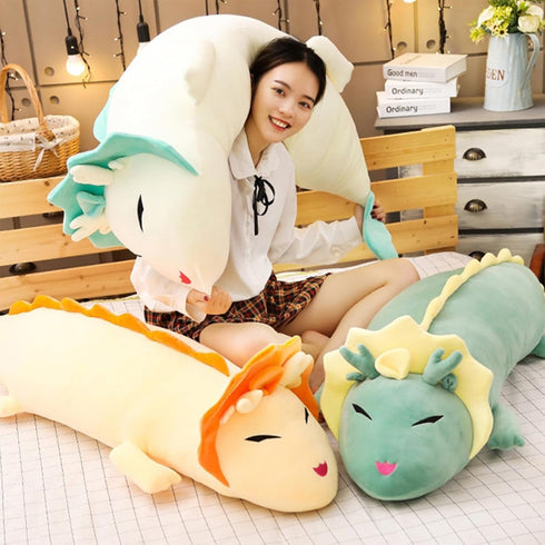 Hofun4U Dragon Plush Pillow, 50 Inch Stuffed Animals, Christmas Birthday Gift for Kids and Adults