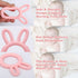 Silicone Babies Teethers, Baby Teething Toys for Soothe Sore Gums, BPA Free, Easter Gifts for Boys and Girls, Pink