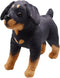 Lifelike Rottweiler Dog Stuffed Animal - 12 Inch Simulated Plush Puppy Toy, Realistic Black Dog Gift for Kids