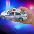 2 Pack Metal Diecast NY Police Cars - Pull Back Battery Powered with LED Headlights and Siren Sounds 1:32 Scale