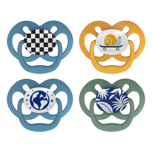 Dr. Brown's Advantage Glow-in-The-Dark Baby Pacifier, Fully Symmetrical Soother with Soft Silicone
