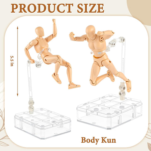 Set, Yookeer Body Drawing Action Figures Female and Male PVC Drawing Doll Human Model Manikin Art Mannequin Figures