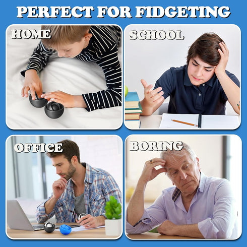 2 Fidget Toys Adults PCs , Sensory Figette Spinner Anxiety Stress Relief Toys Quiet Fidgets Gyro for Autism ADHD Kids