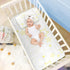 SyXIOP 28" 52" Yellow White Stars Cooling Baby Crib Mattress Sheets x Washable Bed Pads Disposable for Baby&Toddler