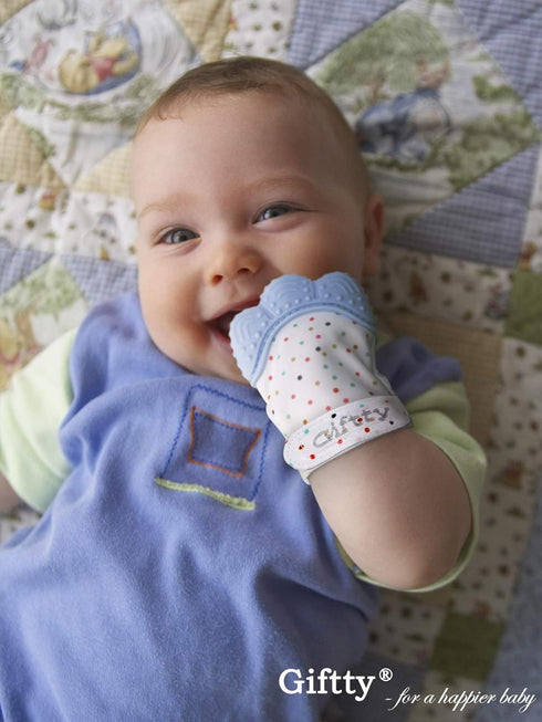 Giftty Teething Mitten Chew Mitt Baby Teether Glove - Self Soothing Toy for 0-6 Months