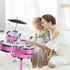 Kids Drum Toy Set Rock Jazz Drum (Pink) - Suitable for Children Aged 3-6