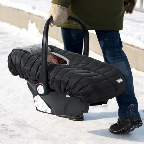 Orzbow Car Seat Cover Baby, Winter Car Seat Cover for Infant Boys & Girls, Warm Carseat Covers Baby with Plush Lining