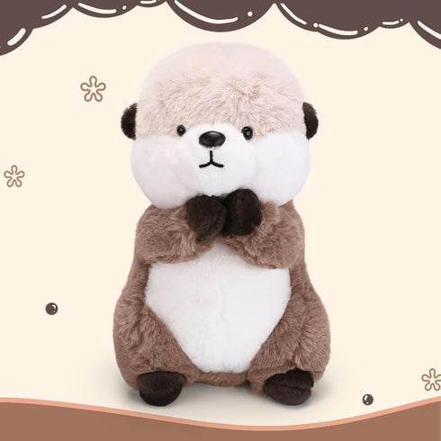 Otter Stuffed Animals Cute Otter Plush Soft Otter Plushie Toy Stuffed Otter Gift for Kids Children Girls Boys 9.8 Inch Sea Otter Stuffed Animal