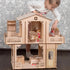 AUEAR 1:12 Dollhouse Miniature Furniture Unpainted Wooden Doors for DIY Scene Craft (2 Panel Style A)