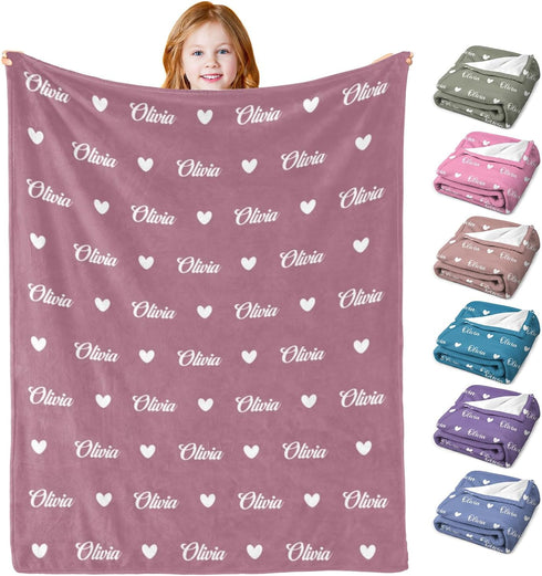 Custom Blanket with Name, Personalized Baby Blanket, Name Blankets Personalized Kids, Customized