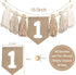 1st Boho Nude Birthday Highchair Wood Bead Tassel Garland Conical Cap Wooden Cake Topper For Boys