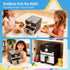Joyano 15-PCs Fryer/18-PCs Playset Wooden Air Pressure Cooker for Kids Pretend Cooking Toy with Food Accessories