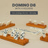 Set 4 6 Set Set 28 Queensell Dominos for Adults with Domino Racks - Double Dominoes with Domino Holder, Classic Board