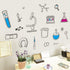 BIBITIME Science Laboratory Wall Decals - Vinyl Chemical Element Tool Stickers for Classroom Decor