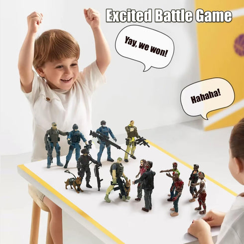 Baimiby Figures,14 Playset Set 2 4-7 Army Men Soldiers Toy Action PCS Military Include Army Men with Weapon