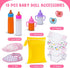 13 Pack Baby Doll Accessories, Feeding & Caring Set with Diaper Bag, Bottles, Pacifiers & Diapers
