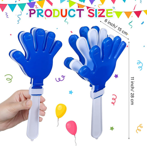 Poen 6 11 Inch Pcs Jumbo Hand Clappers Noise Makers Giant Large Plastic Noisemakers for Sporting Event Dance Fiesta