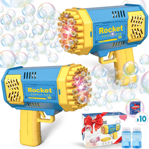 Toys for 3-8 Year Old Boys Girls, 2 Pack Bubble Machine for Kids with Bubble Solution, Birthday Toy