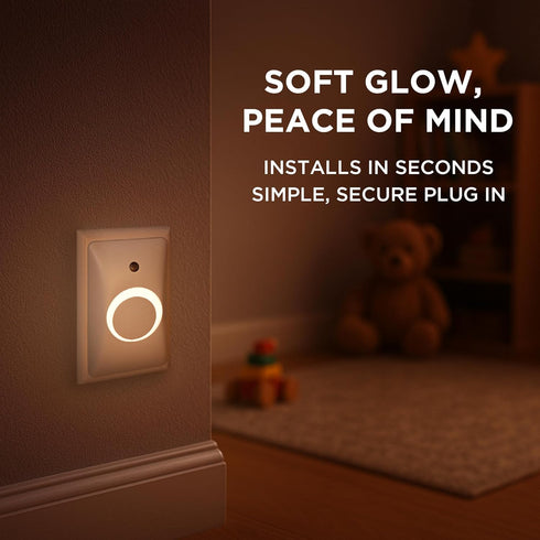 (1-Pack) GlowGuard Childproof Outlet Covers & Night Light | Secure & Tamper Resistant | Childproof, Babyproof, Toddler