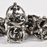 UBEUCK 7PCS Skull and Dragon Metal DND Dice Set for Dungeons & Dragons, Multi-Faceted RPG (Antique Nickel)