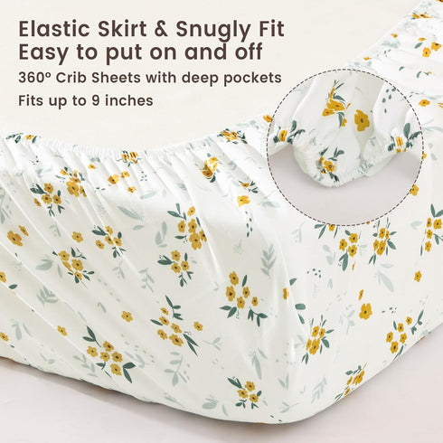 3 Pack Set 28x52 Inch david's kids Fitted Crib Sheets, Ultra Soft Breathable Comfortable Baby Sheet for Boys Girls