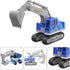 DOWELLIN 22" 3 4 5 6 7 8 Transports Trucks Kids Toys, Large Semi Truck Toy Carrier and Excavator Truck
