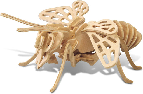 Puzzled 3D Puzzle Honeybee Wood Craft Model Kit - Unique Educational DIY Wooden Insect Toy to Build & Paint, 32pcs
