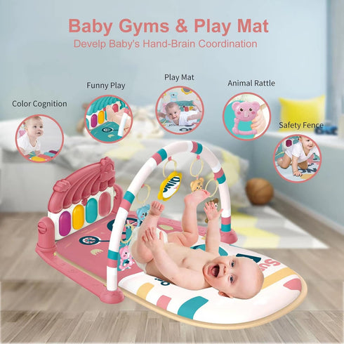 Tummy 5 012 dearlomum Play Mat & Activity Gym, Piano Time Gym Mat with Infant Sensory Toys, Music and Lights, Gifts