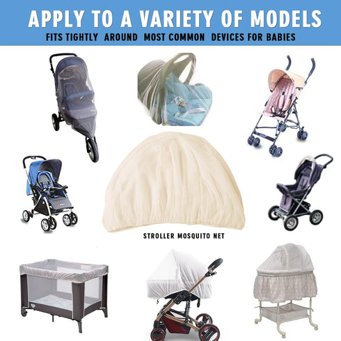 Wanateber 2Pack Pack Mosquito Net for Stroller - Protective Perfect Bug Net for Strollers, Bassinets, Cradles
