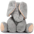 TCBunny Baby Elephant Bedtime Stuffed Animal Plush Toy 11", Kids, Aichie (Grey).