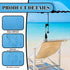 KDAMGOQE Beach Chair Umbrella, Chair Umbrella with Clamp Adjustable, UV Protection Waterproof Beach Portable Folding