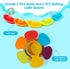 Bath Toys Rainbow Floating Boats with Bathing Spoon, 11 Pcs Water Table Toys Baby Bath Toys for Toddlers 1-3/Infants 6-12-18 Months Bathtub Toys Shower Toys, Pool toys, Beach toys