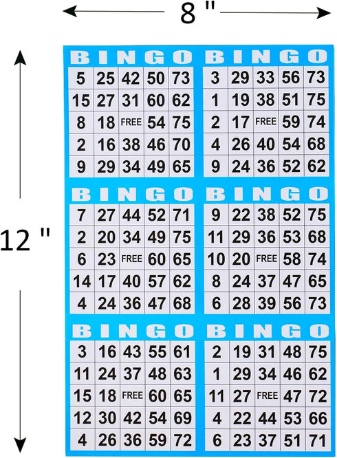 6 card-100 5 SEETOOOGAMES Bingo Paper Cards Bulk- Books of Sheets for Large Groups