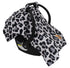 Dear Baby Gear Deluxe Car Seat Canopy, Double Layer, Gray Leopard Print, 40 x 30 Inches